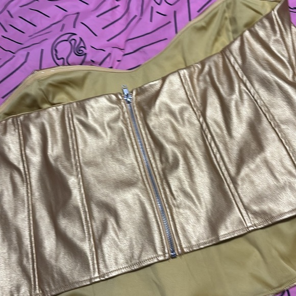 Brand new fashion nova gold corset tube top super stretchy size 3x - Picture 3 of 3
